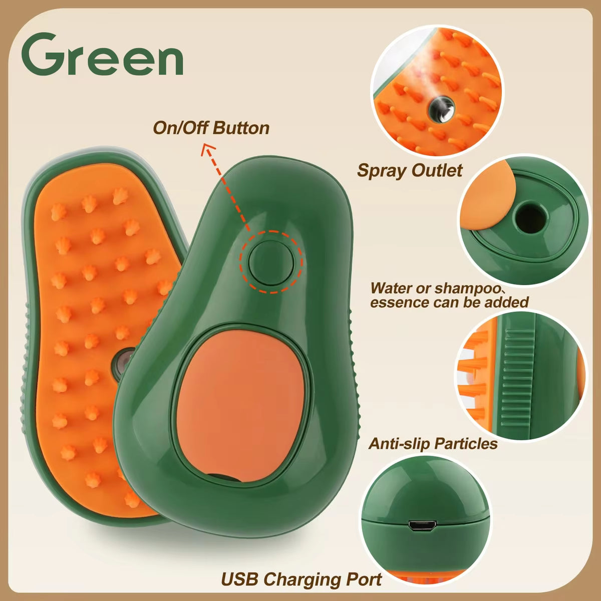 Ultimate 3-in-1 Electric Pet Grooming Brush with Steam & Spray - Perfect for Cats and Dogs!