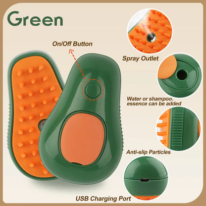 Ultimate 3-in-1 Electric Pet Grooming Brush with Steam & Spray - Perfect for Cats and Dogs!