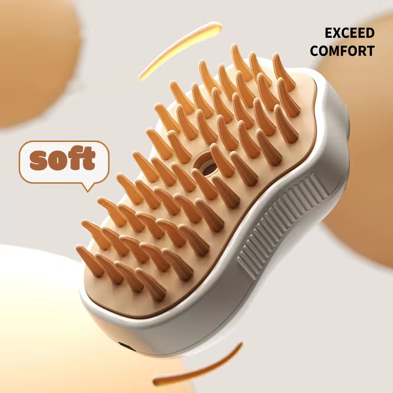 Ultimate 3-in-1 Electric Pet Grooming Brush with Steam & Spray - Perfect for Cats and Dogs!