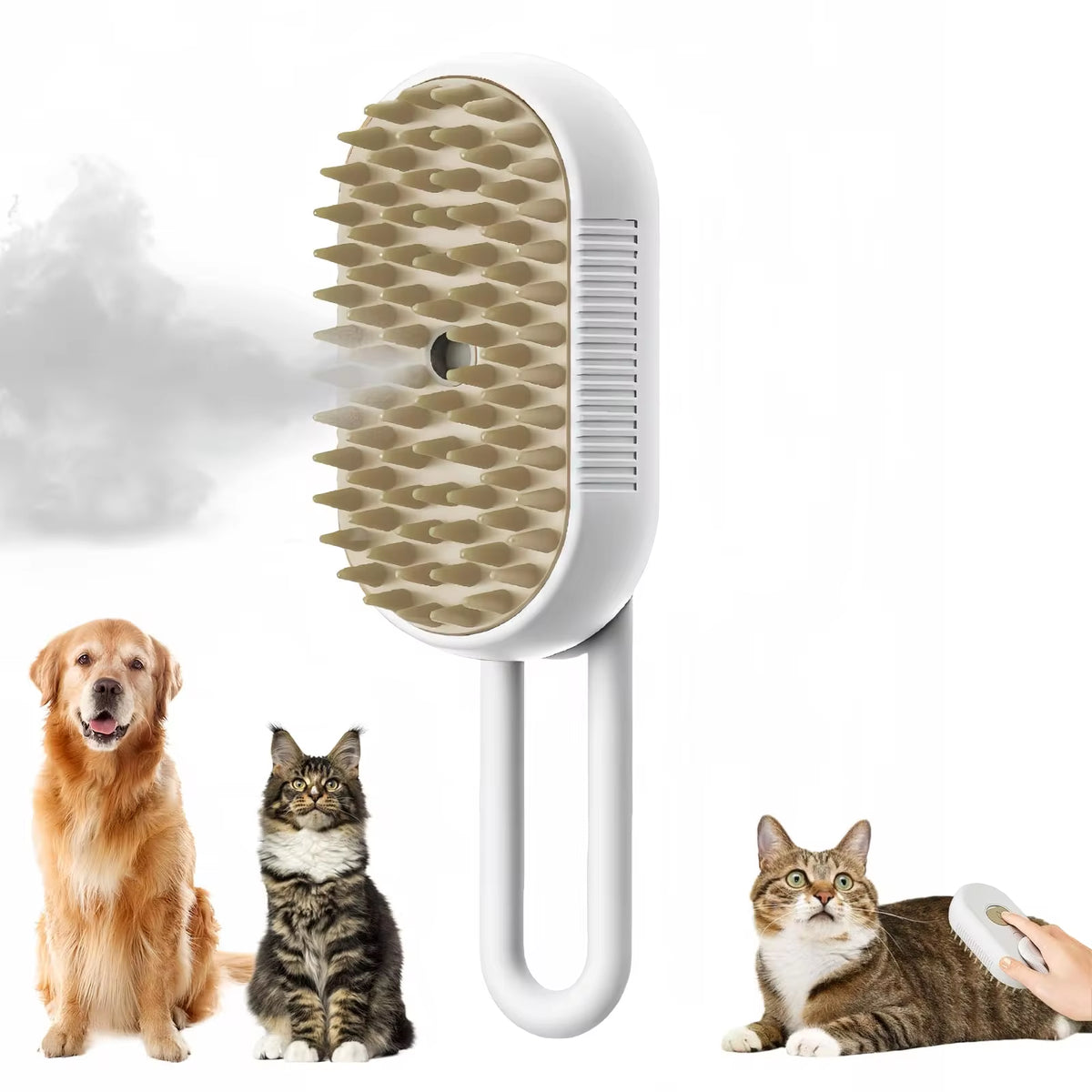 Ultimate 3-in-1 Electric Pet Grooming Brush with Steam & Spray - Perfect for Cats and Dogs!