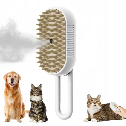 Ultimate 3-in-1 Electric Pet Grooming Brush with Steam & Spray - Perfect for Cats and Dogs!