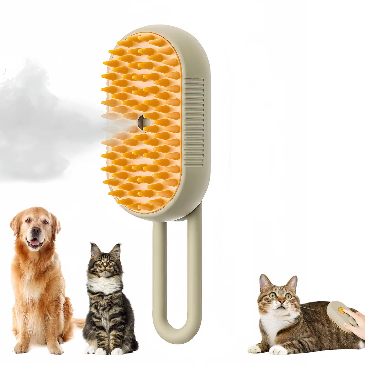 Ultimate 3-in-1 Electric Pet Grooming Brush with Steam & Spray - Perfect for Cats and Dogs!